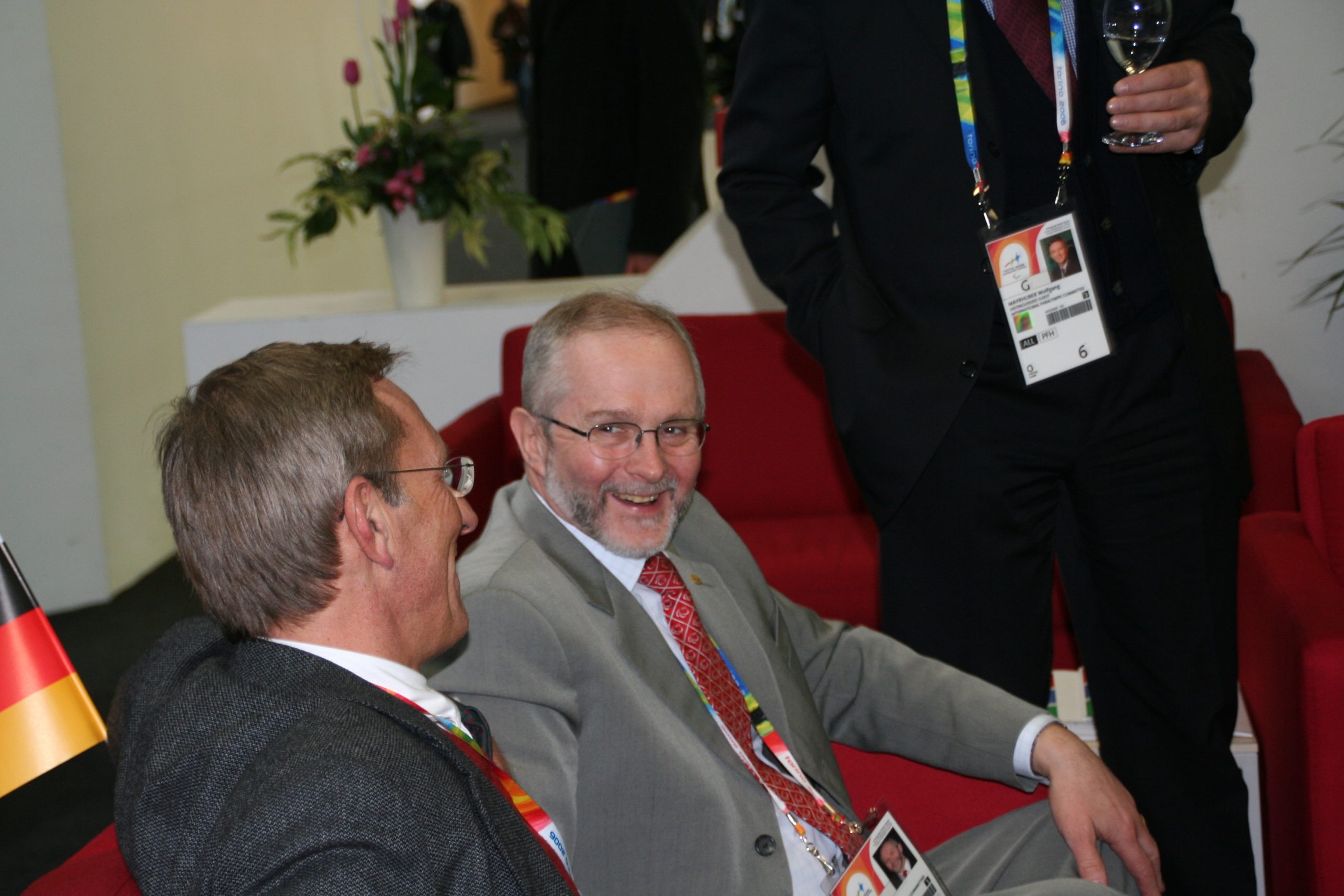 Michael Dieckmann, CEO Allianz together with Sir Philip Craven at the Torino 2006 Paralympic Winter Games
